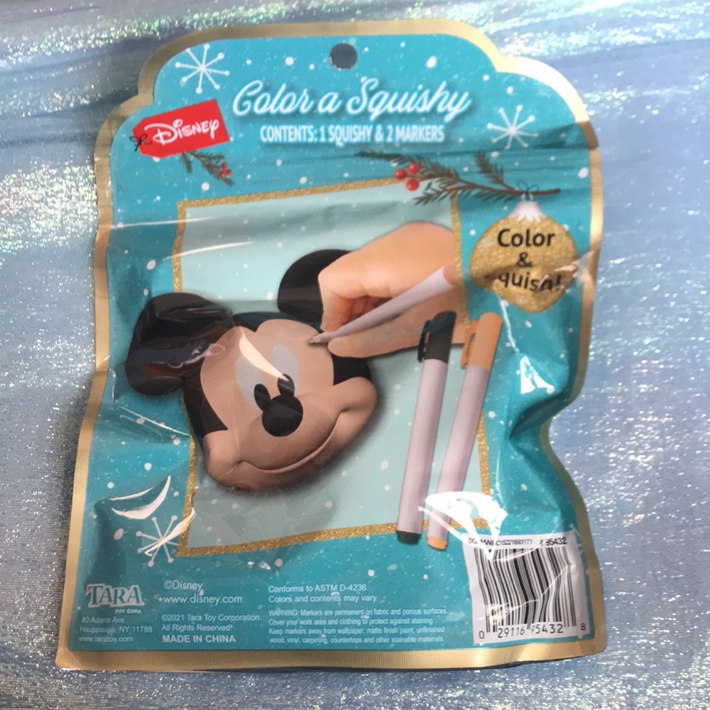3/$15 Disney Mickey Mouse Color-a-Squishy Toy - Teal and Tan